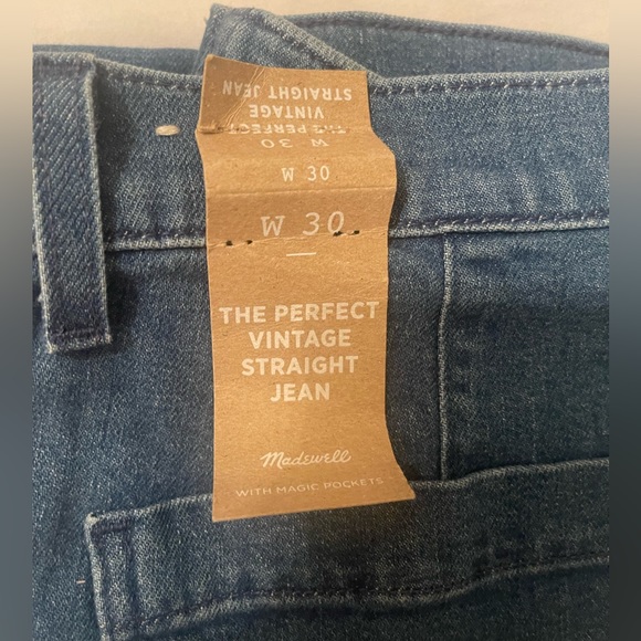 NWT Madewell The Perfect Vintage Jean Seam Edition Size 30 - Picture 8 of 9